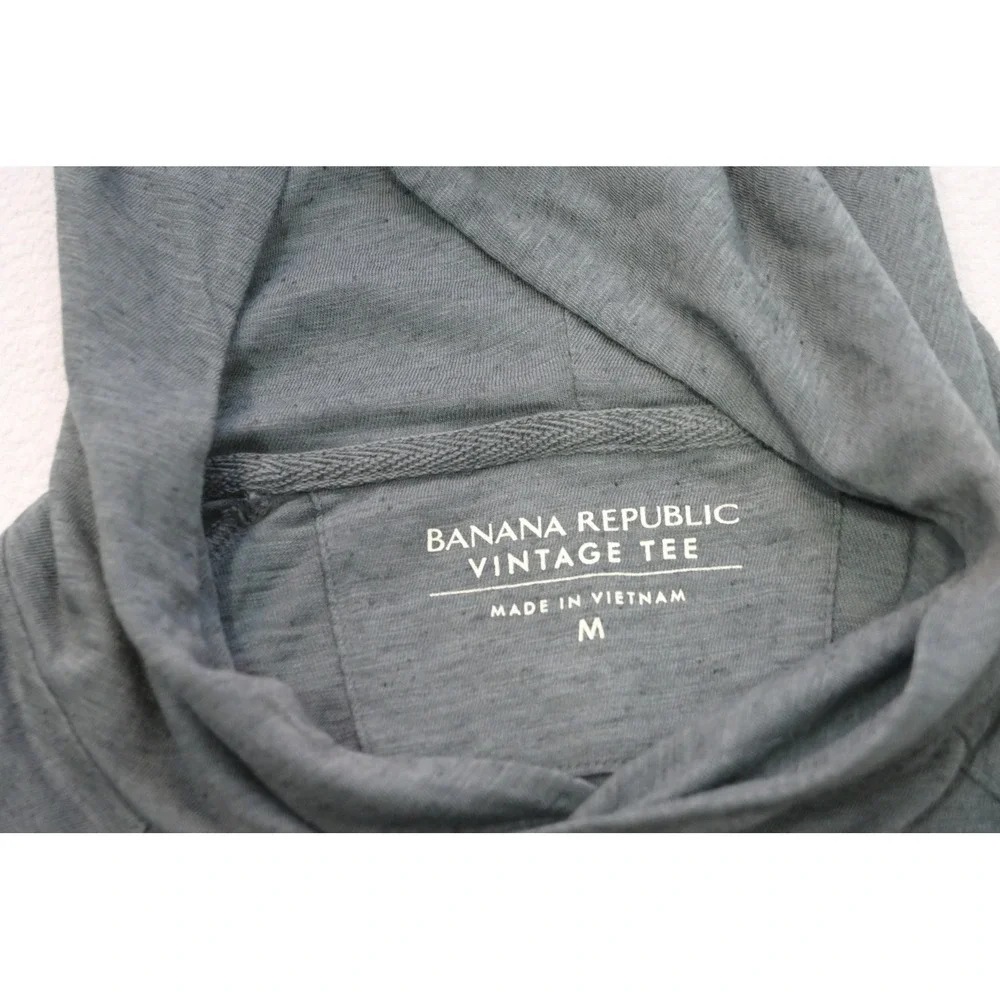Banana Republic Hoodie Men Medium Green Vintage Tee Slub Lightweight NWT